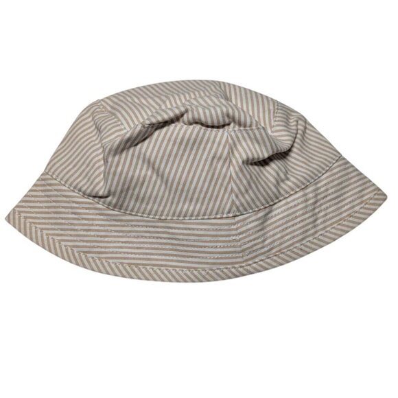 Janie & Jack Baby Sun Hat Bucket Palm Tree Striped 0-3 Months 100% Cotton - Picture 2 of 8